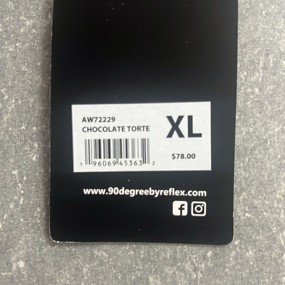 90 degree by Reflex Brown fleece lined faux leather leggings - brown - Picture 4 of 4